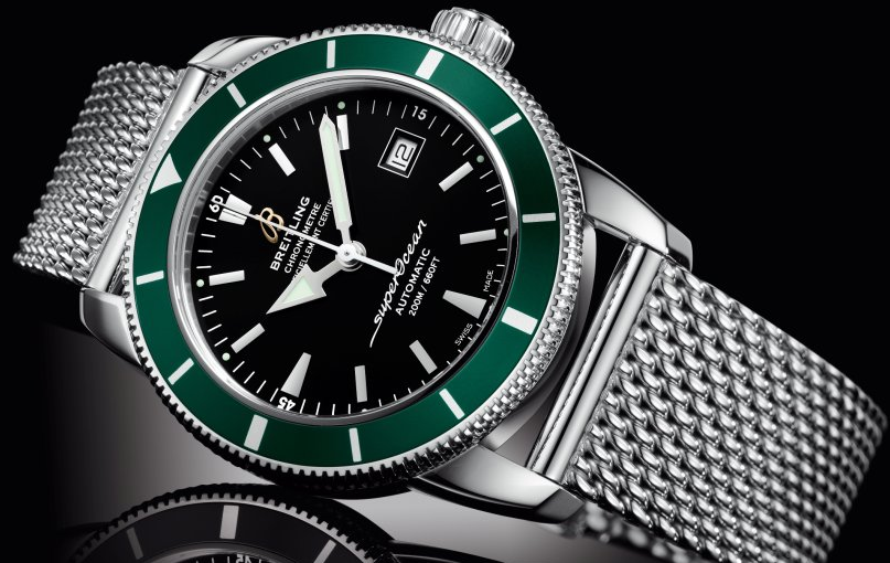 Hot UK Sale Breitling Superocean Héritage Replica Watches With Green Bezels Favored By Wearers