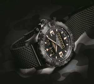 Black Steel Breitling Chronospace Military Fake Watches Online