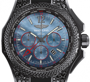 Attractive Black Titanium Cases Breitling Bentley GMT Light Body B04 Fake Watches