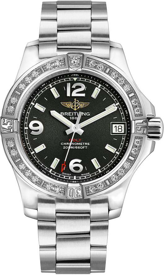 Solid imitation watches are decorated with black dials.