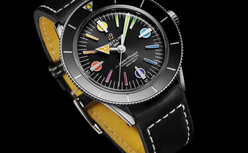 The black dial fake watch is designed for men.