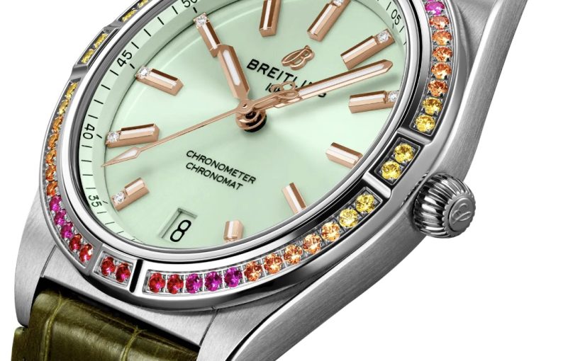 Sparkling Style: Swiss Luxury UK Gem-Set Fake Breitling Chronomat 36 Automatic Watches For Women